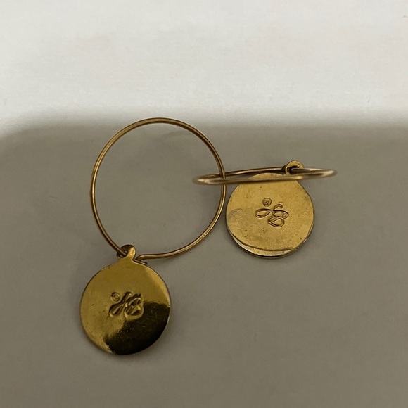 Whimsical Small Laurel Burch Gold Moon Cat Earrings with Colorful Accents - Picture 4 of 5